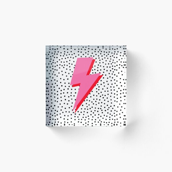 Item preview, Rayo rosa y rojo con fondo de manchas designed and sold by OneThreeSix.