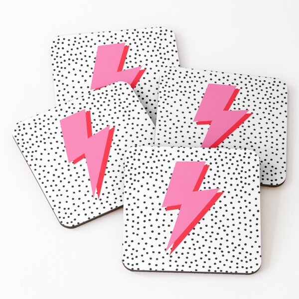 Item preview, Pink and Red Lightning with Spotty Background designed and sold by OneThreeSix.