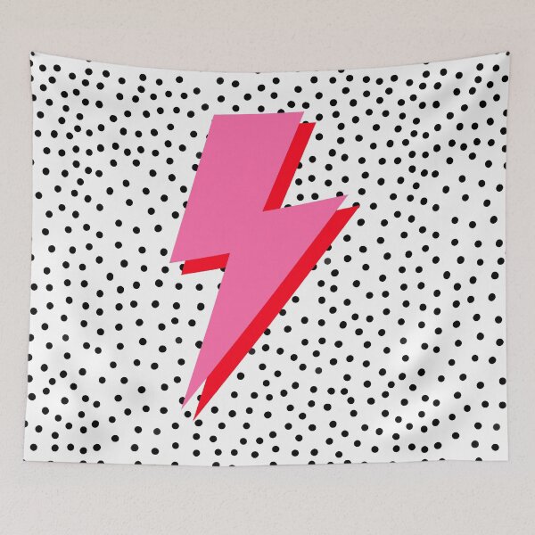 Item preview, Pink and Red Lightning with Spotty Background designed and sold by OneThreeSix.