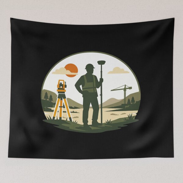 Item preview, Land Surveyor At Work Field Survey Life designed and sold by Virelo.