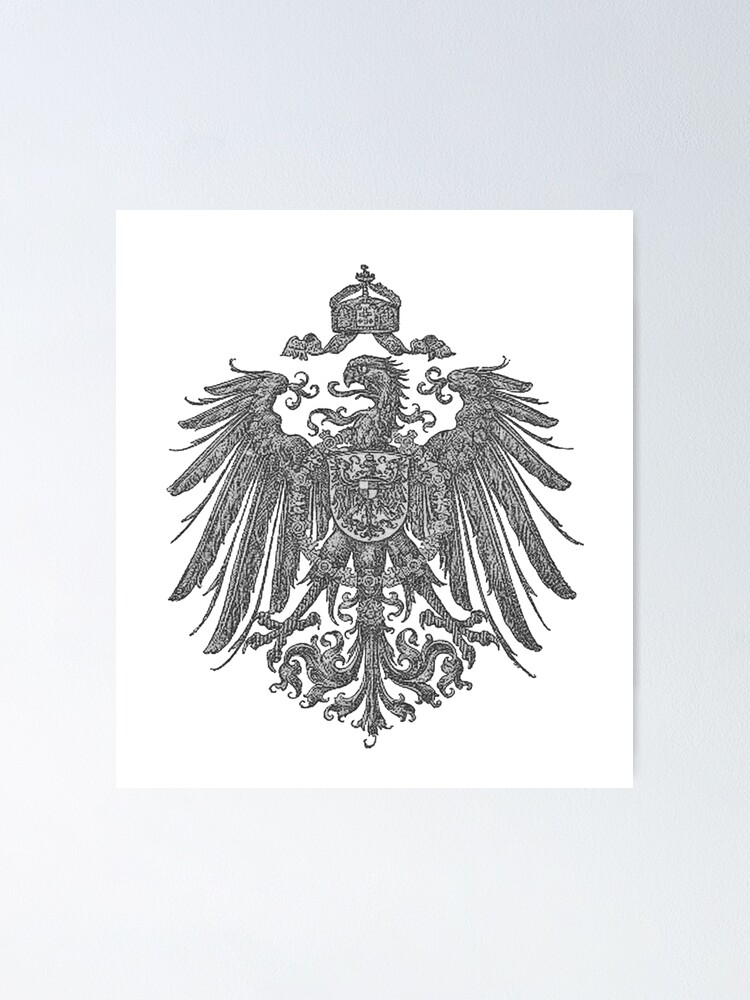 Póster «Águila imperial alemana, ... era de 1888 a 1918» de edsimoneit |  Redbubble