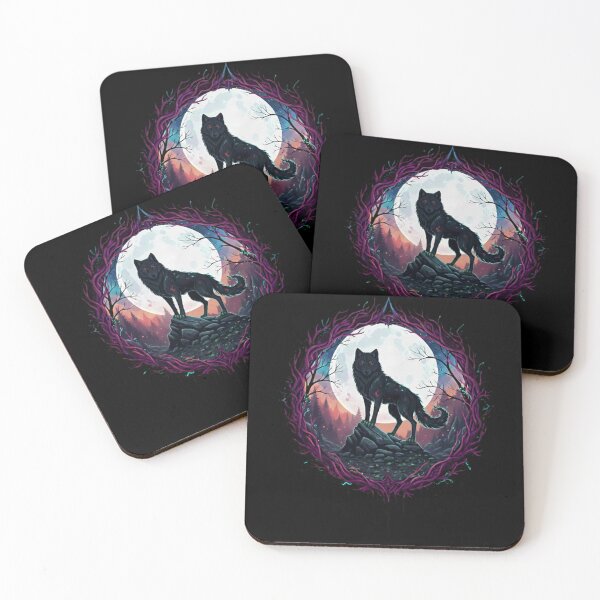Item preview, Dark Wolf Moon - Spirit Moon Art designed and sold by Magic  House.