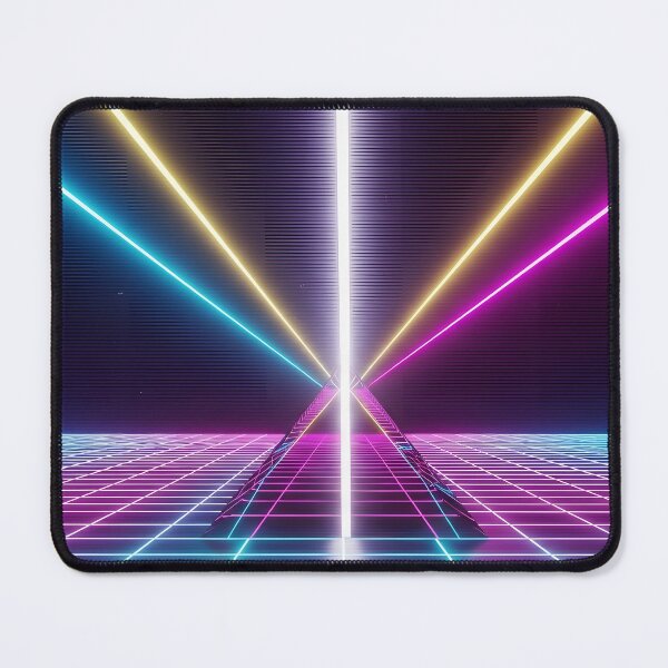 Item preview, Neon Laser Beam Pyramid - Abstract Darkwave Reflection designed and sold by powersunlight.