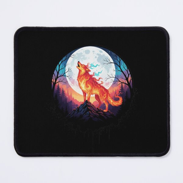 Item preview, Fire Wolf Moon - Spirit Moon Art designed and sold by Magic House.