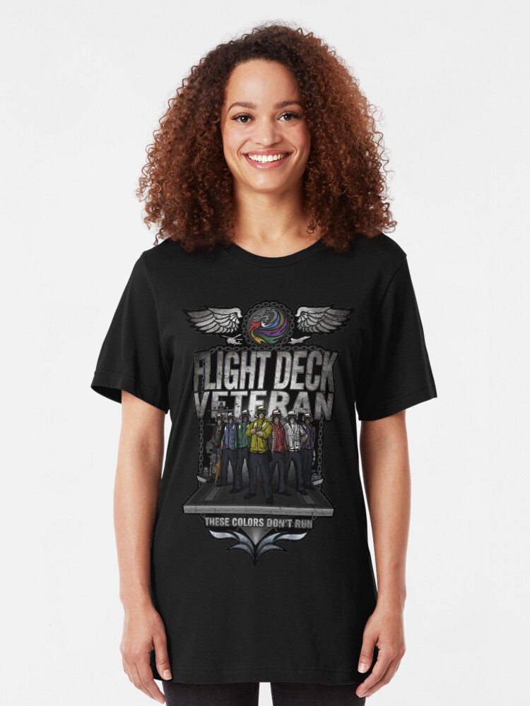 Alternate view of Flight Deck Veteran "These Colors Don't Run" Slim Fit T-Shirt