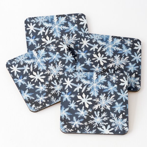 Item preview, Falling Snow Winter Seamless Watercolor Pattern designed and sold by sana designer.