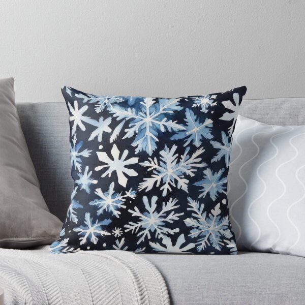 Item preview, Falling Snow Winter Seamless Watercolor Pattern designed and sold by sana designer.
