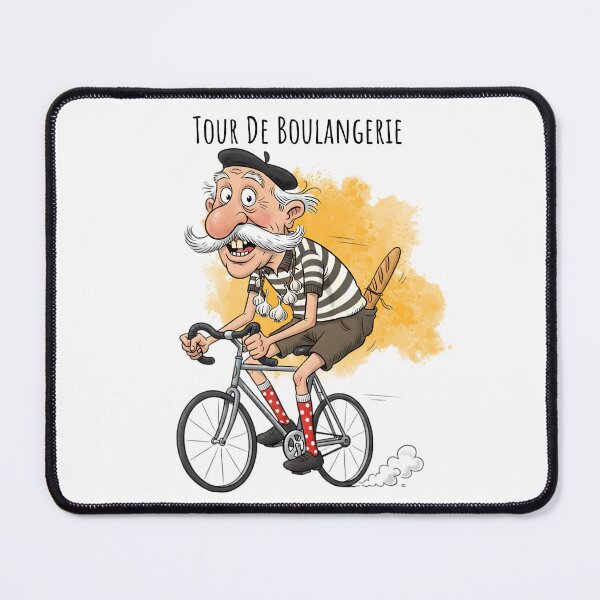 Item preview, Tour De Boulangerie Funny French Cycling Man With Baguette  designed and sold by MTJ-Mushrooms.