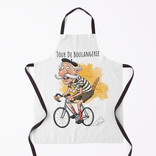 Item preview, Tour De Boulangerie Funny French Cycling Man With Baguette designed and sold by MTJ-Mushrooms.