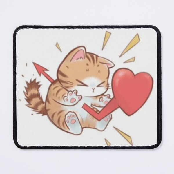 Item preview, Cute Kitty Loves Heart Shot Artwork  designed and sold by NivyasArtistry.