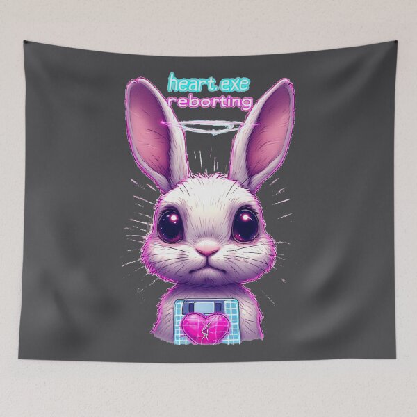 Item preview, Glitch Heart Protocol – Endless Reboot Bunny designed and sold by Shift-Bloom.