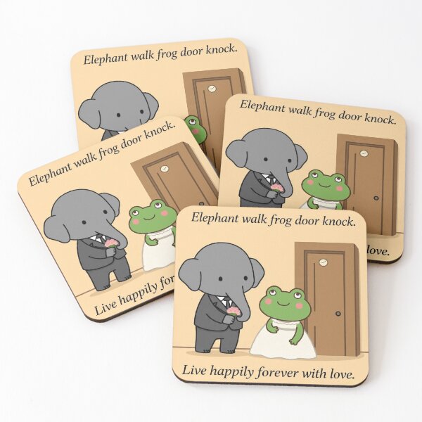 Item preview, Copy of   Funny jokes  frog elephant Custom tshirt   Elephant and frog happy life designed and sold by Dew  Drop wear.