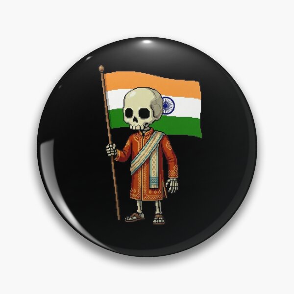 Item preview, Indian Pixel Skeleton Shirt | Mr. SKVLL | India Flag Skeleton Gift designed and sold by MR.SKVLL.