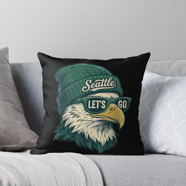 Item preview, Seattle Eagle Wearing Beanie And Sunglasses Cool Hipster Bird City Art designed and sold by BancaJone.
