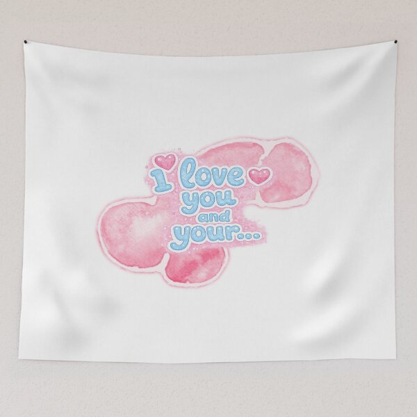Item preview, I love you and your ... (Happy funny Valentines!) blue designed and sold by HappyCocks.