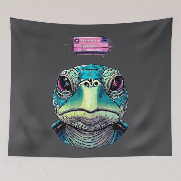 Item preview, Glitch Heart Protocol – Slow Connection Turtle designed and sold by Shift-Bloom.
