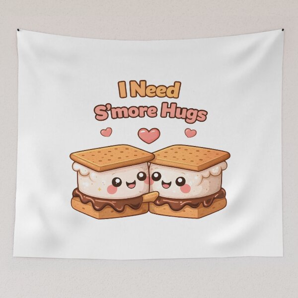 Item preview, I Need S'more Hugs Cute Kawaii Smores Valentines Design. designed and sold by The-T-In-Retro.