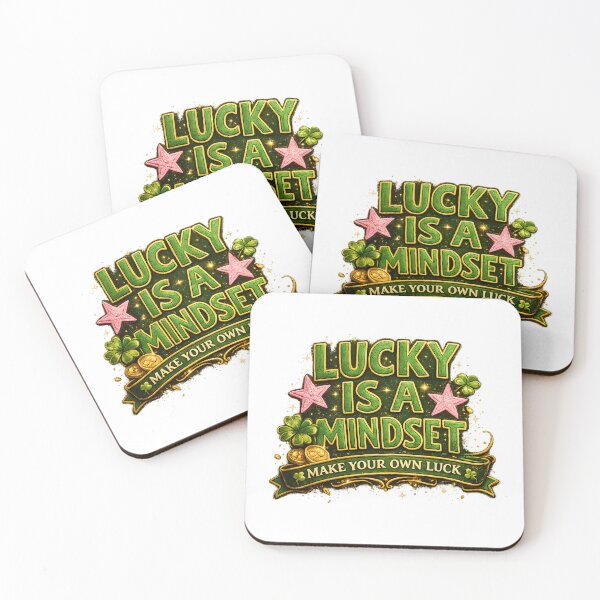 Item preview, Lucky Is A Mindset Shamrock Quote designed and sold by Mastermind-Art.