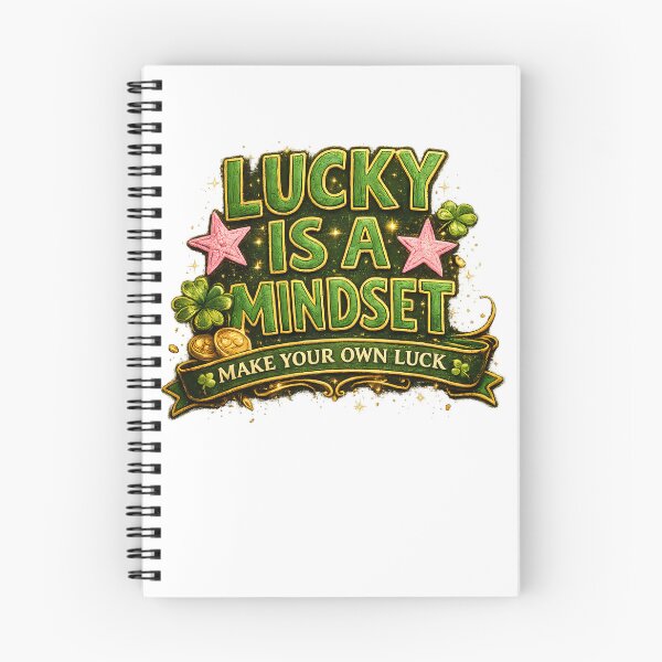 Item preview, Lucky Is A Mindset Shamrock Quote designed and sold by Mastermind-Art.