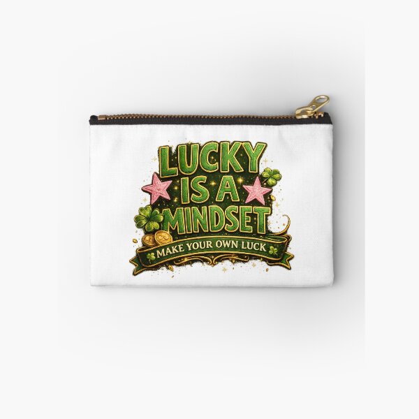 Item preview, Lucky Is A Mindset Shamrock Quote designed and sold by Mastermind-Art.
