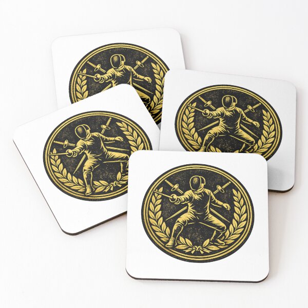 Item preview, Vintage Foil Fencer Crest designed and sold by ChillCharmStudio.