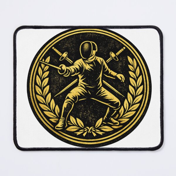 Item preview, Vintage Foil Fencer Crest designed and sold by ChillCharmStudio.