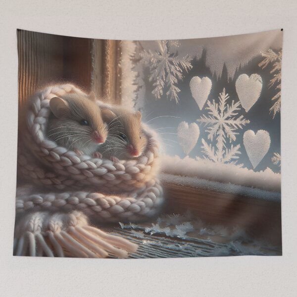 Item preview, Valentine's Love: Cozy Hamster Cuddles designed and sold by ACuriousshoppe.