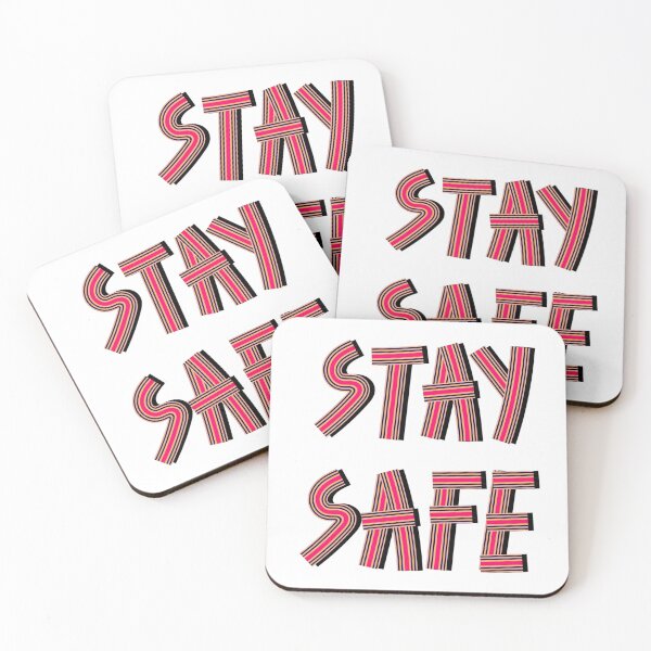 Item preview, Stay Safe Colorful Typography Motivational Quote designed and sold by StreetVibe-IND.