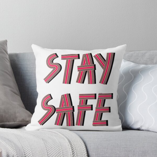 Item preview, Stay Safe Colorful Typography Motivational Quote designed and sold by StreetVibe-IND.