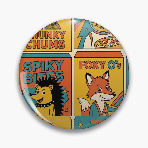 Item preview, Retro Cartoon Cereal Box Pattern designed and sold by weirdfishes123.