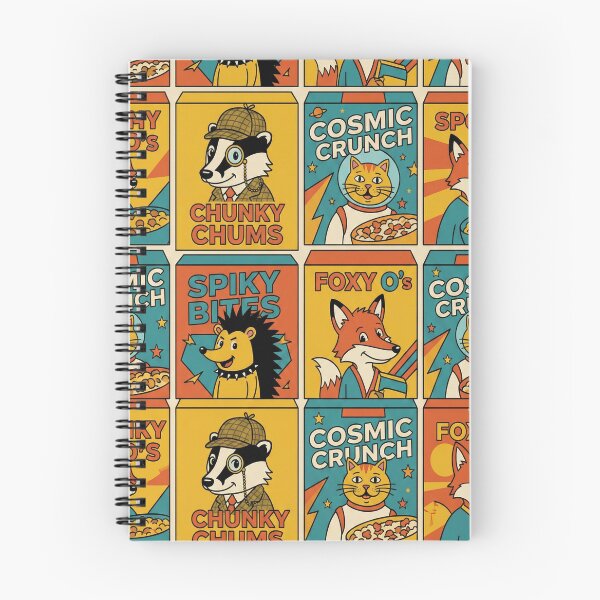 Item preview, Retro Cartoon Cereal Box Pattern designed and sold by weirdfishes123.
