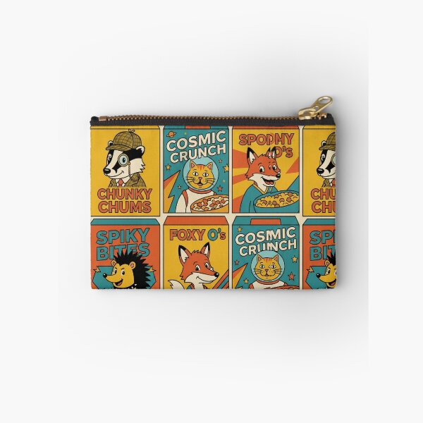 Item preview, Retro Cartoon Cereal Box Pattern designed and sold by weirdfishes123.