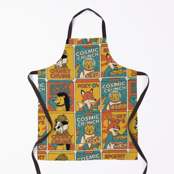 Item preview, Retro Cartoon Cereal Box Pattern designed and sold by weirdfishes123.