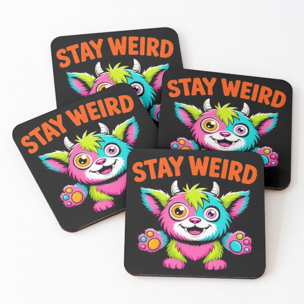 Item preview, Stay Weird Cute Colorful Monster Cartoon Illustration Design designed and sold by Amanda's Factory.