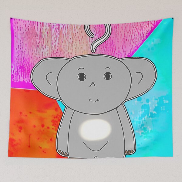 Item preview, "Cartoon Koala Character on Vibrant Abstract Background" designed and sold by nighttime1990.