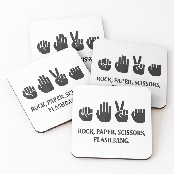 Item preview, Rock Paper Scissors Flashbang Funny Gaming Meme Tactical Combat Humor designed and sold by SaboCollita.