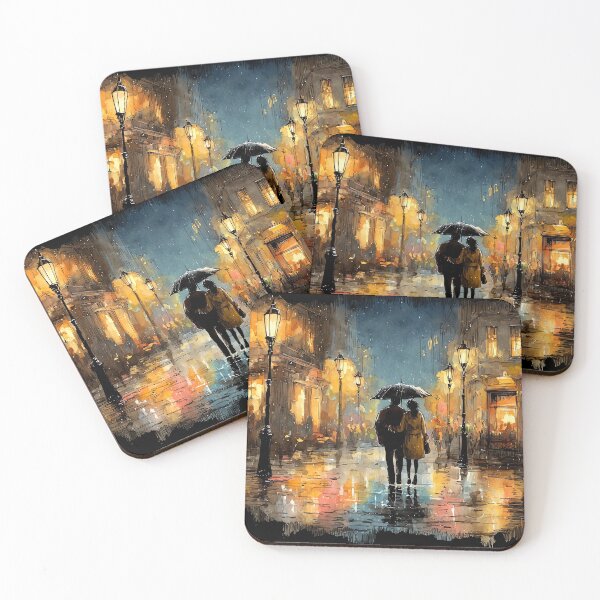 Item preview, Valentine's Rain - Romantic Evening Walk designed and sold by Banal25.