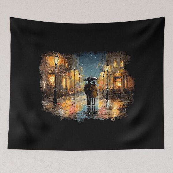 Item preview, Valentine's Rain - Romantic Evening Walk designed and sold by Banal25.