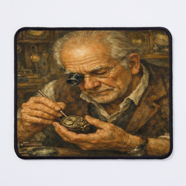 Item preview, Vintage Watchmaker Workshop – Classic Horologist Painting designed and sold by alizo74.