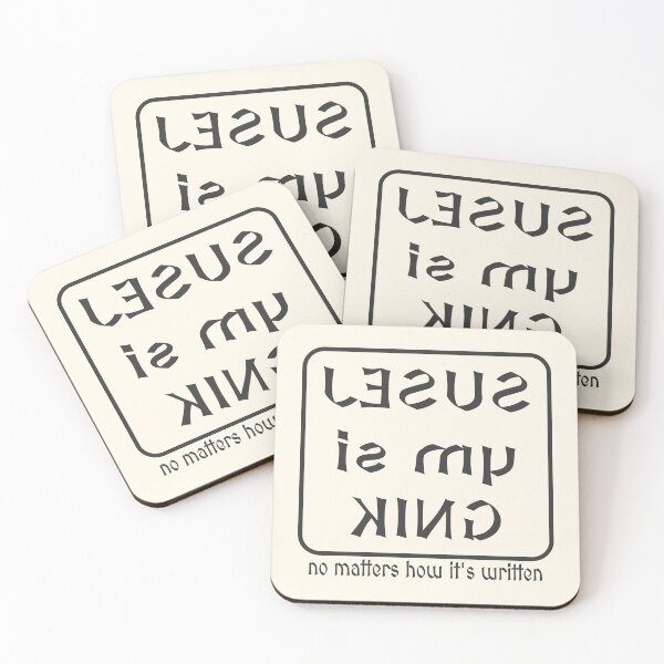 Item preview, Jesus Is My King Christian Funny Inverted/mirrored Faith Design - a reverse typography John 18:37 Grey/Black designed and sold by ZechJohnRB.
