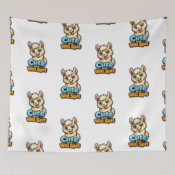 Item preview, Cute but Will Spit – Funny Llama Veterinary Humor Design designed and sold by Bettybee00.