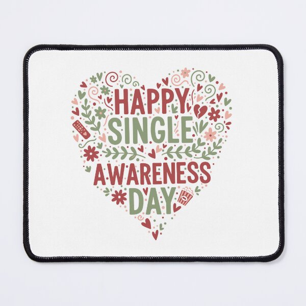 Item preview, Happy Single Awarness day gift for singles designed and sold by Kondi-Art.