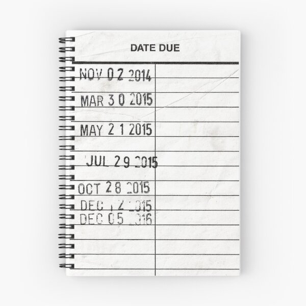Item preview, Overdue: Library Date Due Card (2014–2016) designed and sold by Messy Margins.