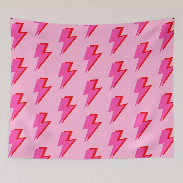 Item preview, Pink and Red Lightning on Pink designed and sold by OneThreeSix.