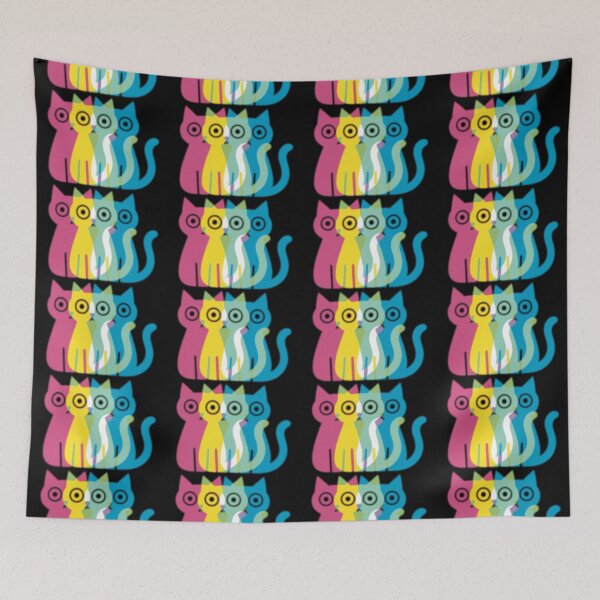 Item preview, Glitch Cat Vision - Trippy Surprised Feline Pop Art designed and sold by David Bath.