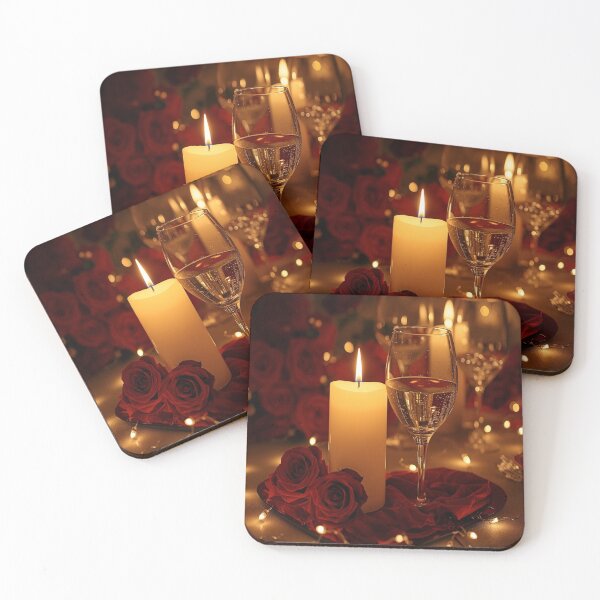 Item preview, Candlelight Romantic Dinner for Two designed and sold by BlushWave Studio.