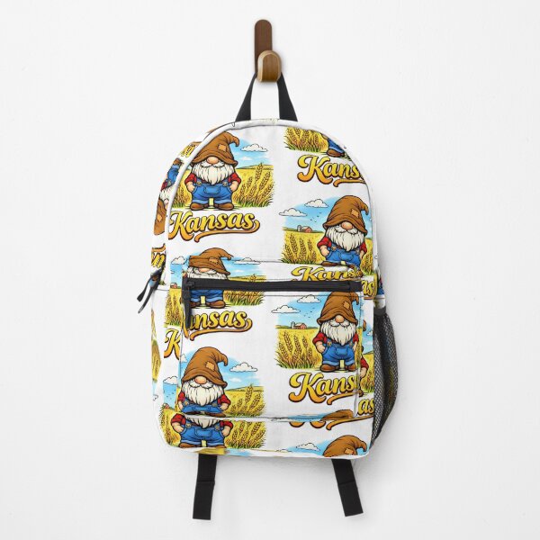 Item preview, Kansas Gnome in Wheat Field Under Big Sky Illustration designed and sold by Moriarty's Digital Visions.