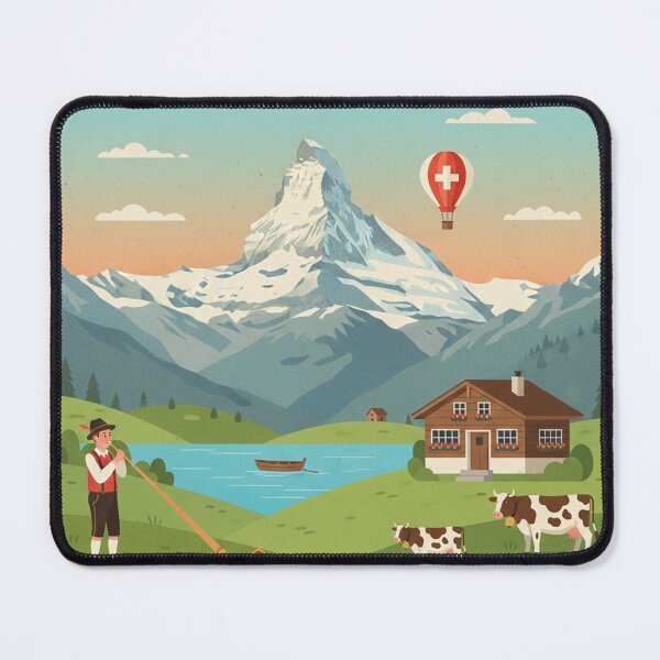 Item preview, Minimalist Country Illustration: Switzerland designed and sold by snoWorkshop.