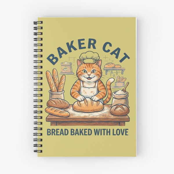 Item preview, Cute Baker Cat Making Bread With Love designed and sold by GeekGuysShop.