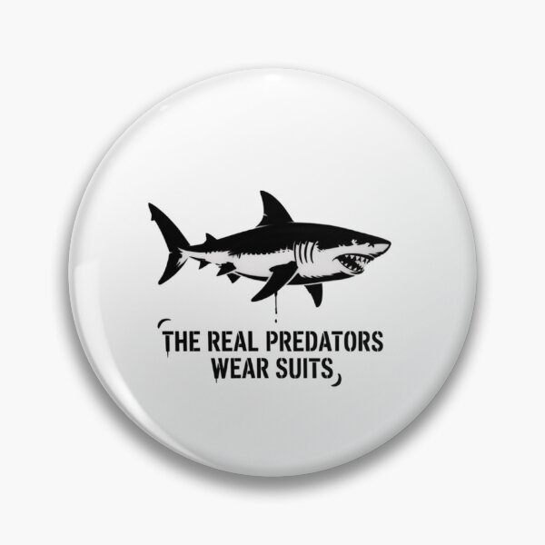 Item preview, Banksy Shark - The Real Predators Wear Suits designed and sold by 123ks.
